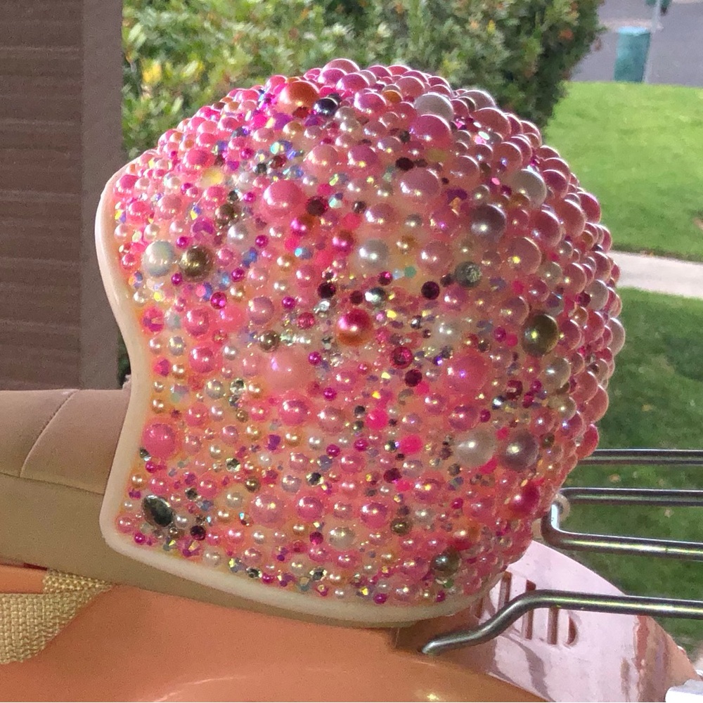 Bedazzled Pink (American Girl or Our Generation Doll) Scooter & Helmet - Picture 9 of 9